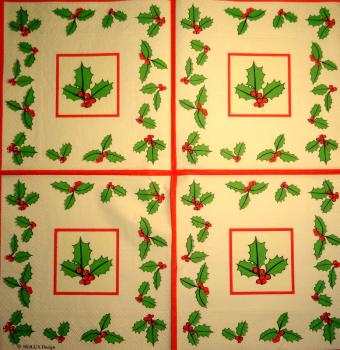 124 Weihnachten Blumen - 3-lagig - Ihr